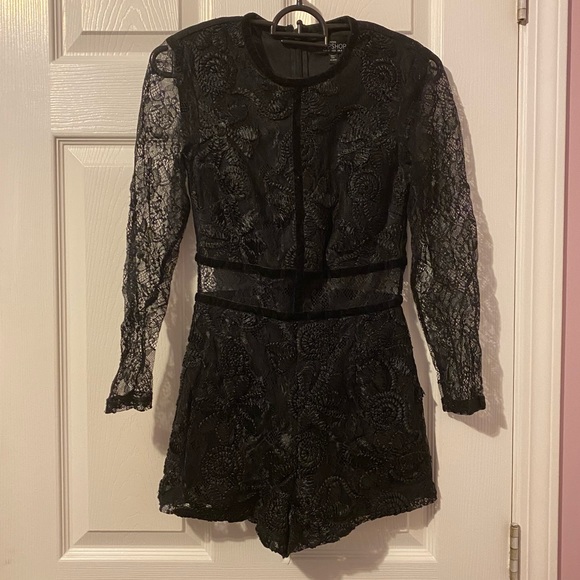 Topshop Petite lace jumpsuit